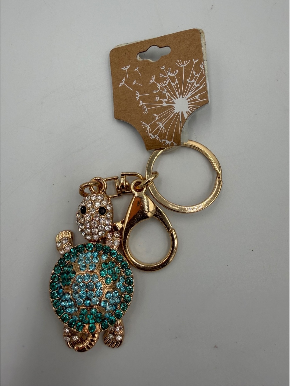 Rhinestone Sea Turtle Keychain